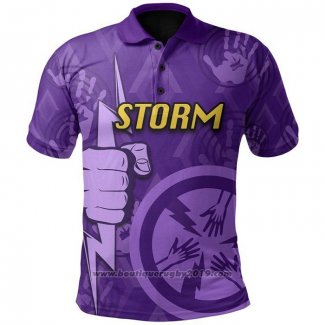Maillot Polo Melbourne Storm Rugby 2021 Indigene