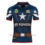 Maillot North Queensland Cowboys Captain America Marvel Rugby 2017 Bleu
